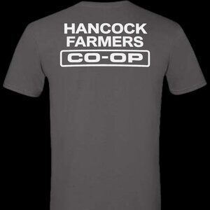 Hancock Farmers Co-Op Short Sleeve Crew Neck T-Shirt Charcoal Gray